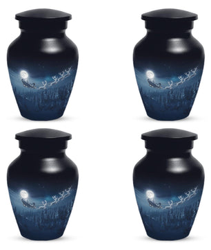 Chritmas Urn for Human Ashes | Santa Adult Male Urns | Small Keepsake For Men