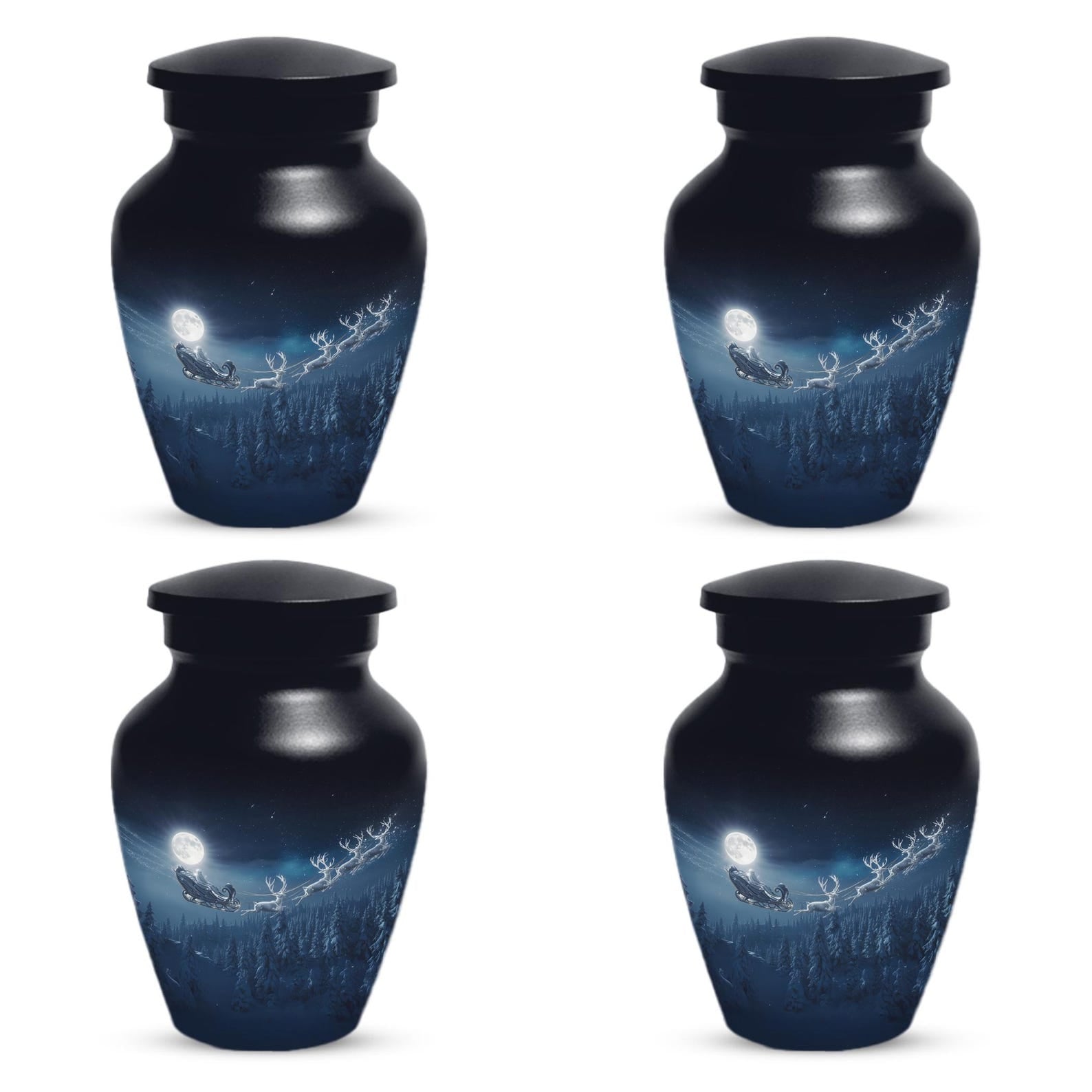 Chritmas Urn for Human Ashes | Santa Adult Male Urns | Small Keepsake For Men