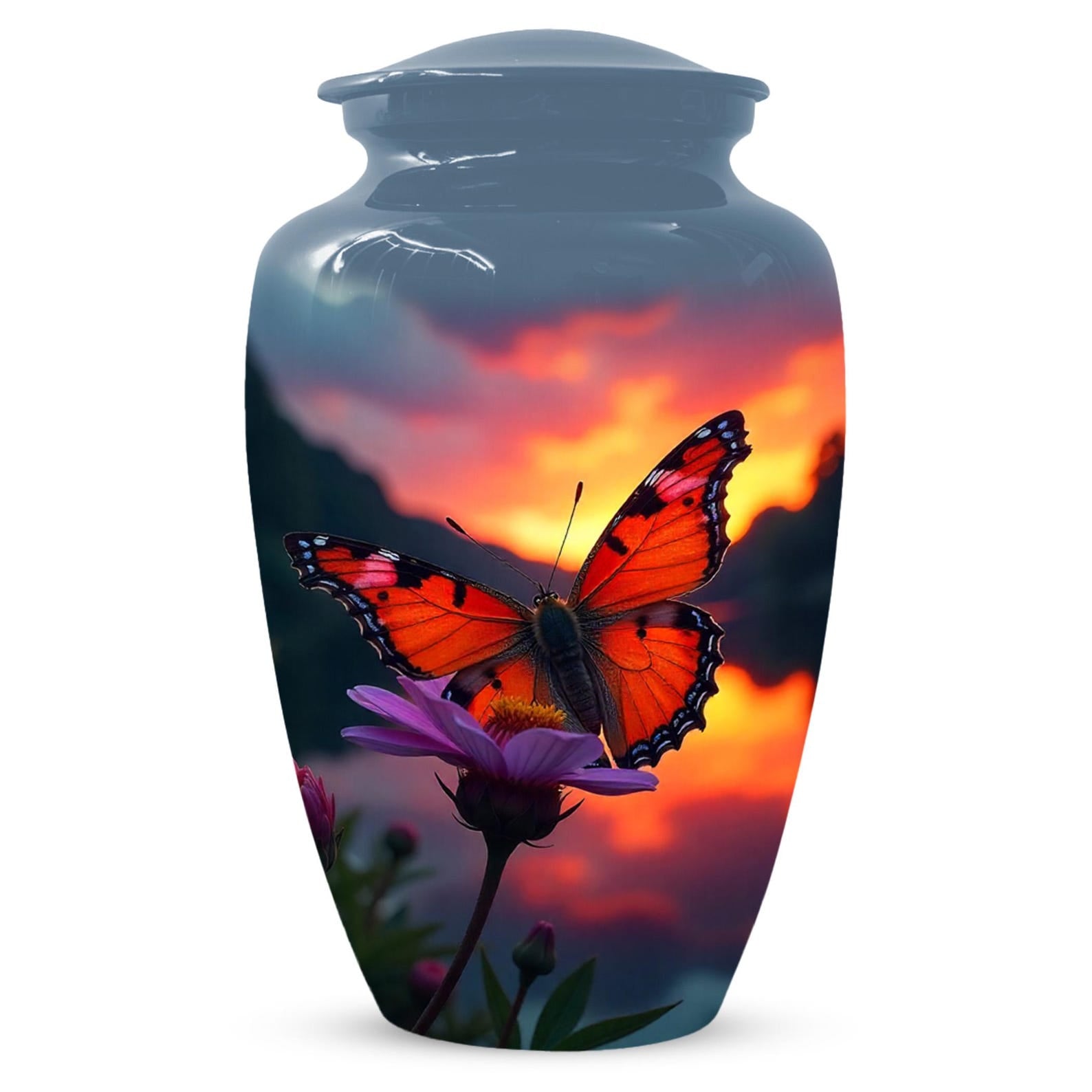 Monarch Butterfly Cremation Urn For Mother, Personalized Urns For Mom Ashes
