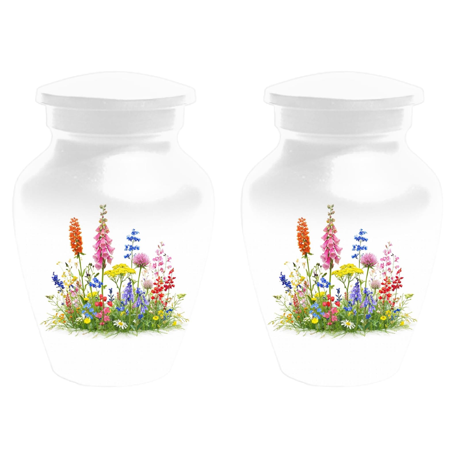 Flower Cremation Urns For Ashes - Wildflower Floral Urn For Male & Female