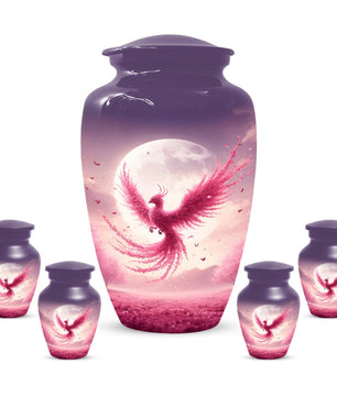 Pink Phoenix Urn For Ashes - Personalized Cremation Urns For Mom