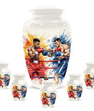Boxing Artistic Urn for Ashes - Cremation Urns for Sports- Small Keepsakes