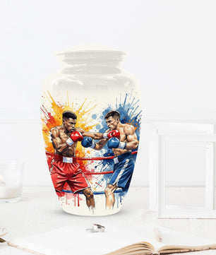 Boxing Artistic Urn for Ashes - Cremation Urns for Sports- Small Keepsakes