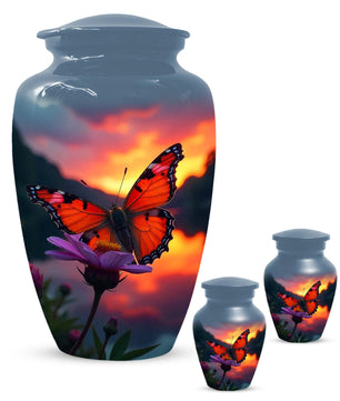 Monarch Butterfly Cremation Urn For Mother, Personalized Urns For Mom Ashes