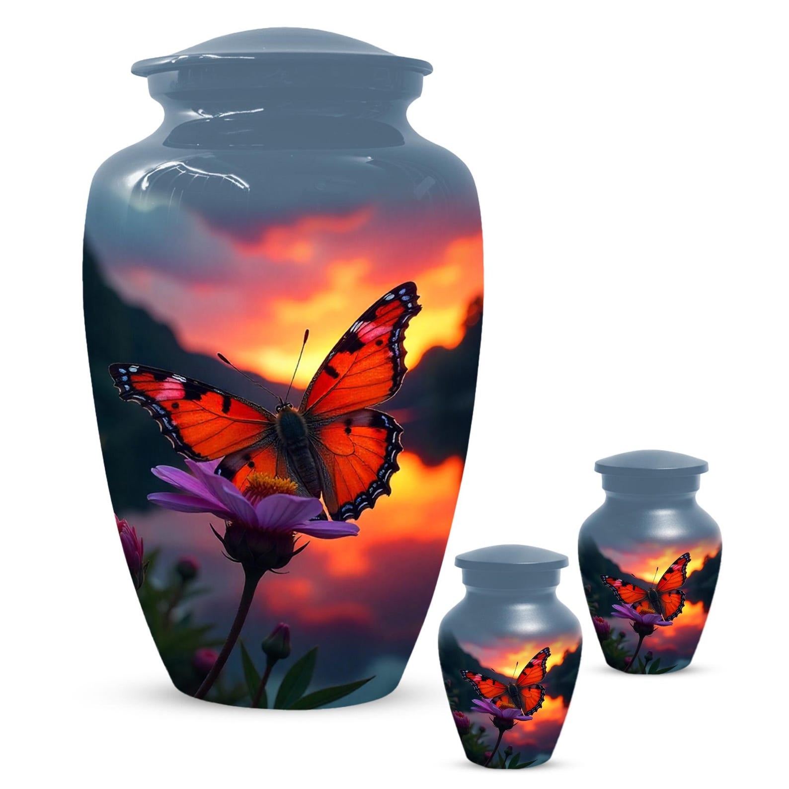 Monarch Butterfly Cremation Urn For Mother, Personalized Urns For Mom Ashes