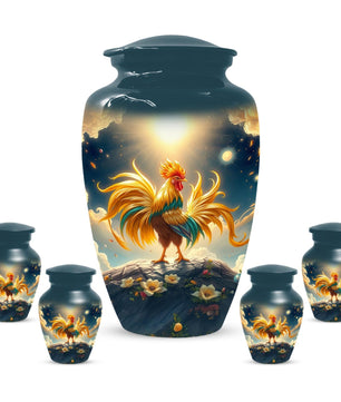 Chicken Urn for Human Ashes | Rooster Small Mini Keepsake Cremation Urns For Adult Cremains
