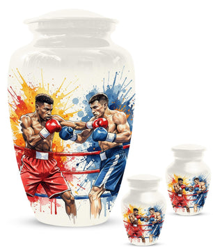 Boxing Artistic Urn for Ashes - Cremation Urns for Sports- Small Keepsakes