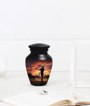 Baseball Player Urn for Dad, Stadium Keepsake Cremation Urns For Adult Male