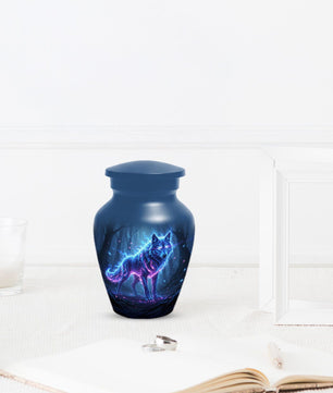 Wolf Urn For Human Ashes Male | Small Keepsake Cremation Urns For Men