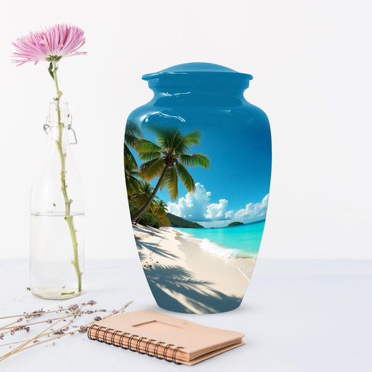 Ocean Beach Urn For Human Ashes | Keepsake Small Cremation Urns For Mom and Dad