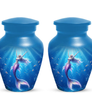Mermaid Urn For Ashes Women | Custom Large and Keepsake Mini Urns For Female