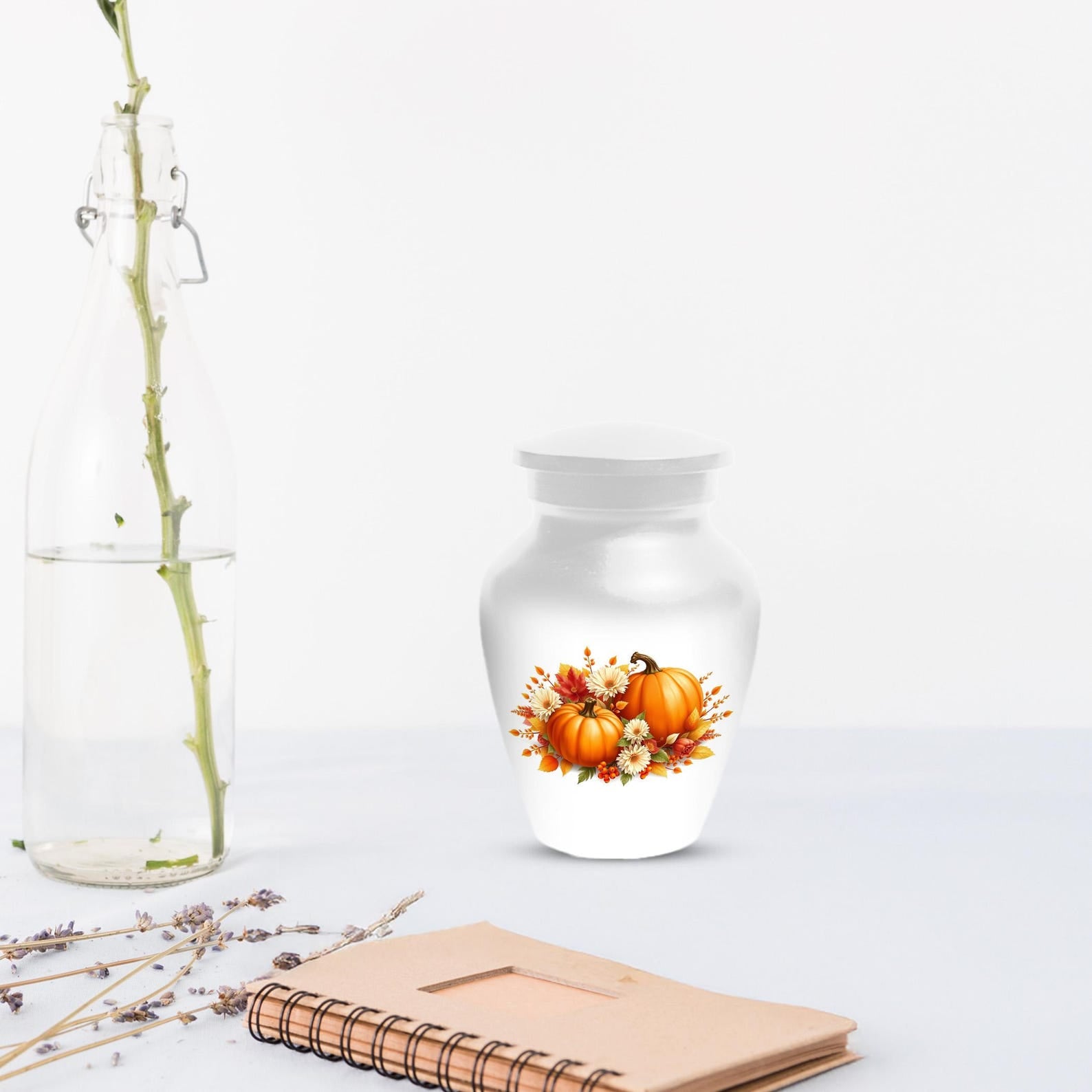 Thanksgiving Cremation Urn For Ashes | Pumpkin Keepsake Handmade Urns