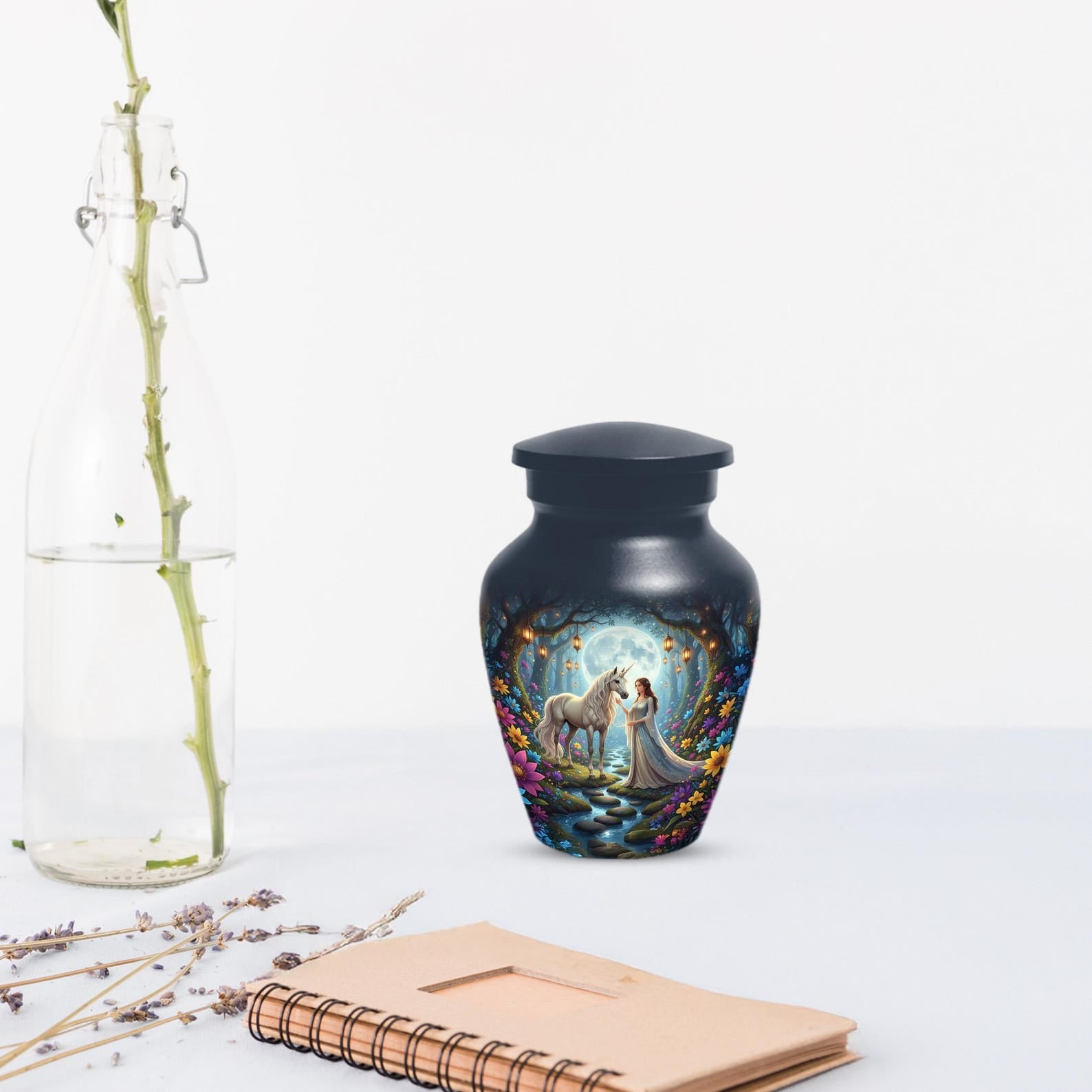 Unicorn Urn For Women Ashes | Cremation Keepsake Mini Urns For Adult Female