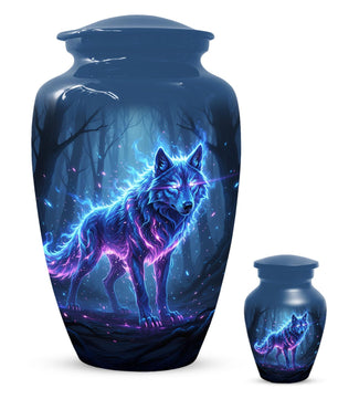 Wolf Urn For Human Ashes Male | Small Keepsake Cremation Urns For Men