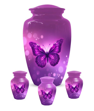 Pink Butterfly Urn for Mom - Pink Bird Urns For Adult Female Ashes