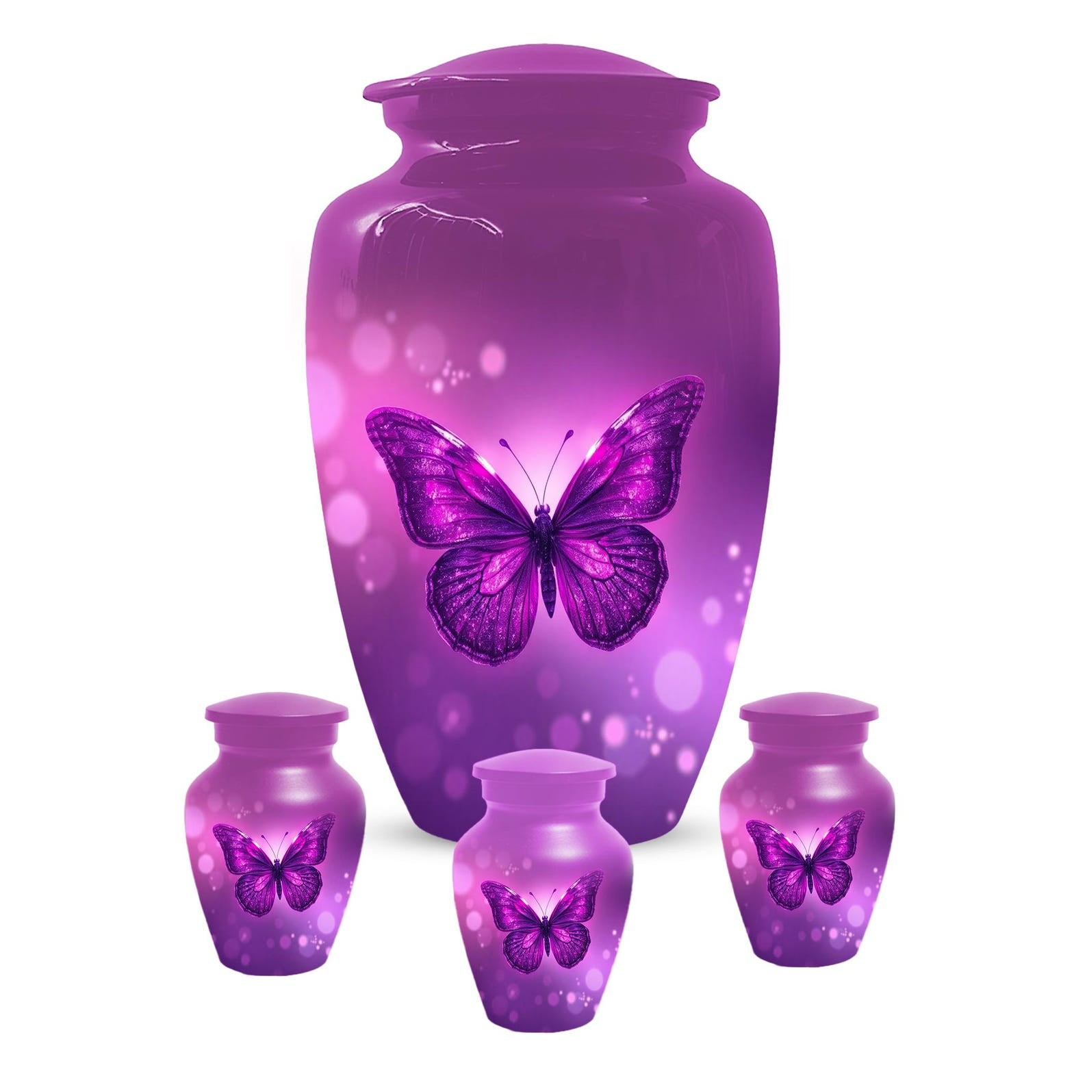 Pink Butterfly Urn for Mom - Pink Bird Urns For Adult Female Ashes