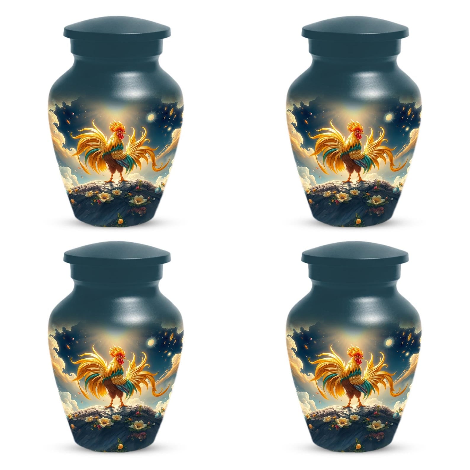Chicken Urn for Human Ashes | Rooster Small Mini Keepsake Cremation Urns For Adult Cremains