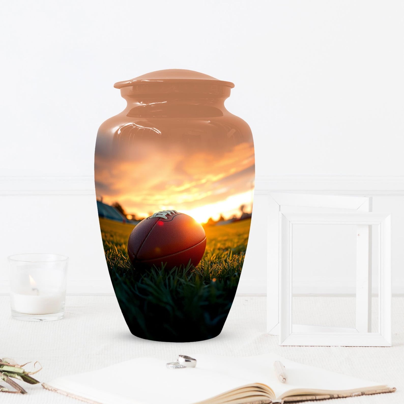 Football Urn for Dad Ashes | Soccer Ball Keepsake Mini Urns For Adult Men