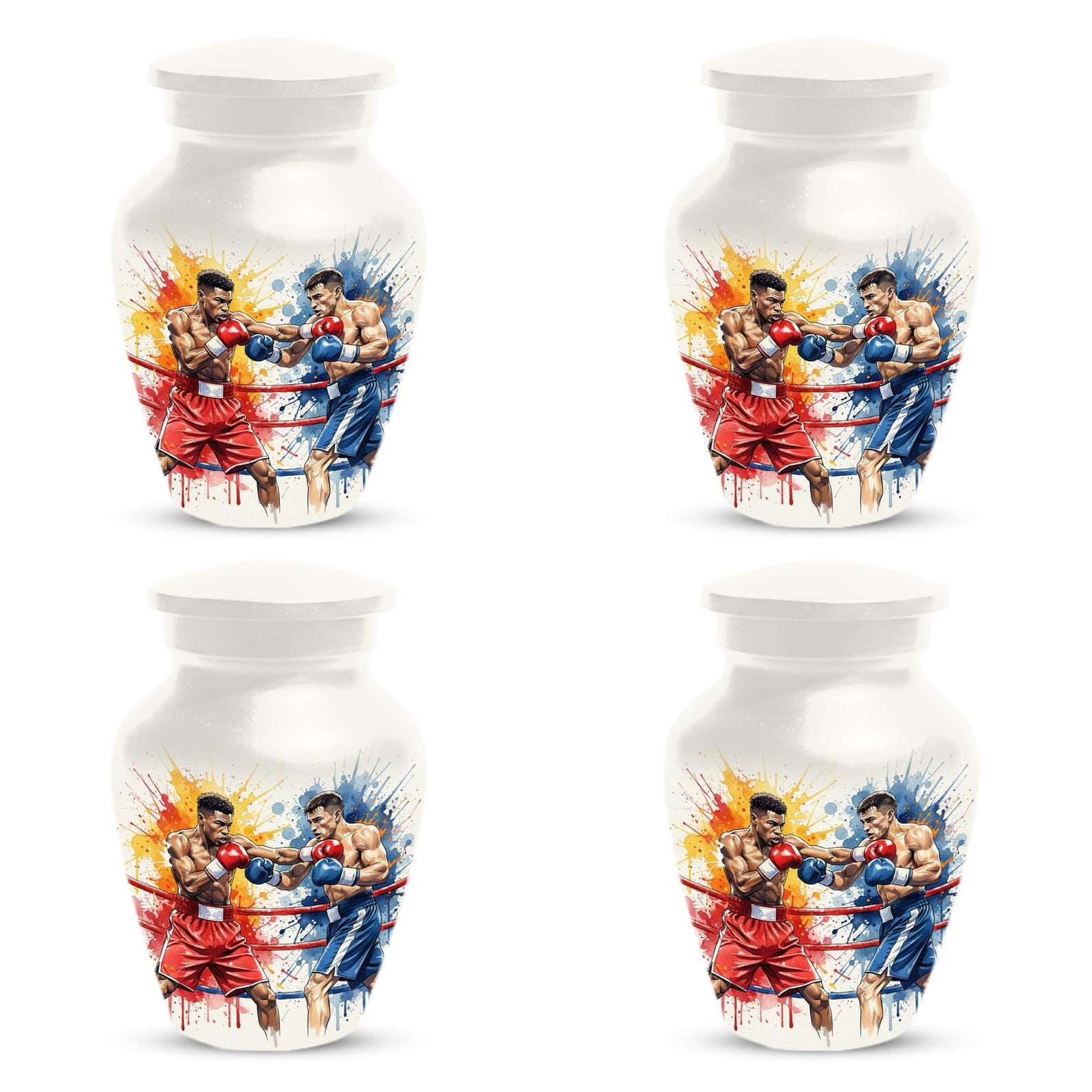 Boxing Artistic Urn for Ashes - Cremation Urns for Sports- Small Keepsakes