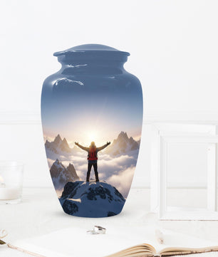 Hiking Urns For Adult Male | Mountain Cremation Urn for Human Ashes Cremains