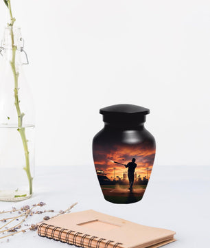 Baseball Player Urn for Dad, Stadium Keepsake Cremation Urns For Adult Male