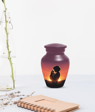 Orange Cat Cremation Urns For Ashes | Small keepsake Urn For Pet Memorial