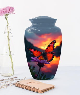 Monarch Butterfly Cremation Urn For Mother, Personalized Urns For Mom Ashes