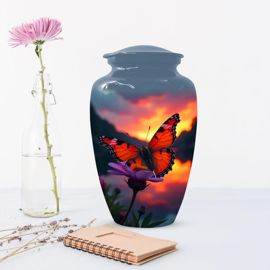 Monarch Butterfly Cremation Urn For Mother, Personalized Urns For Mom Ashes