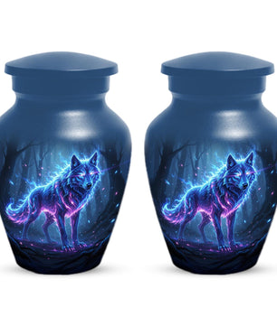 Wolf Urn For Human Ashes Male | Small Keepsake Cremation Urns For Men