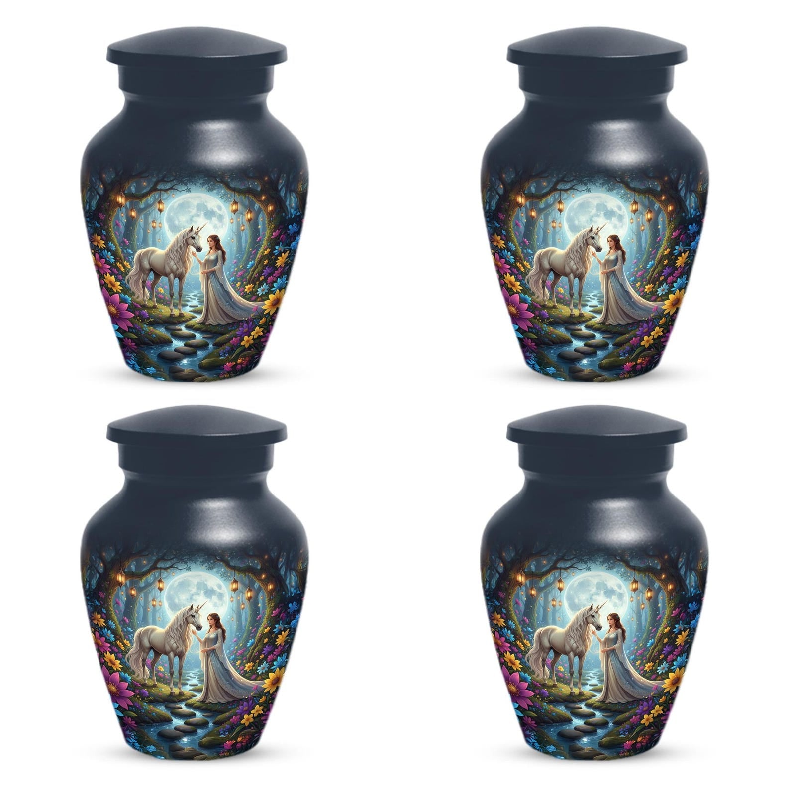 Unicorn Urn For Women Ashes | Cremation Keepsake Mini Urns For Adult Female