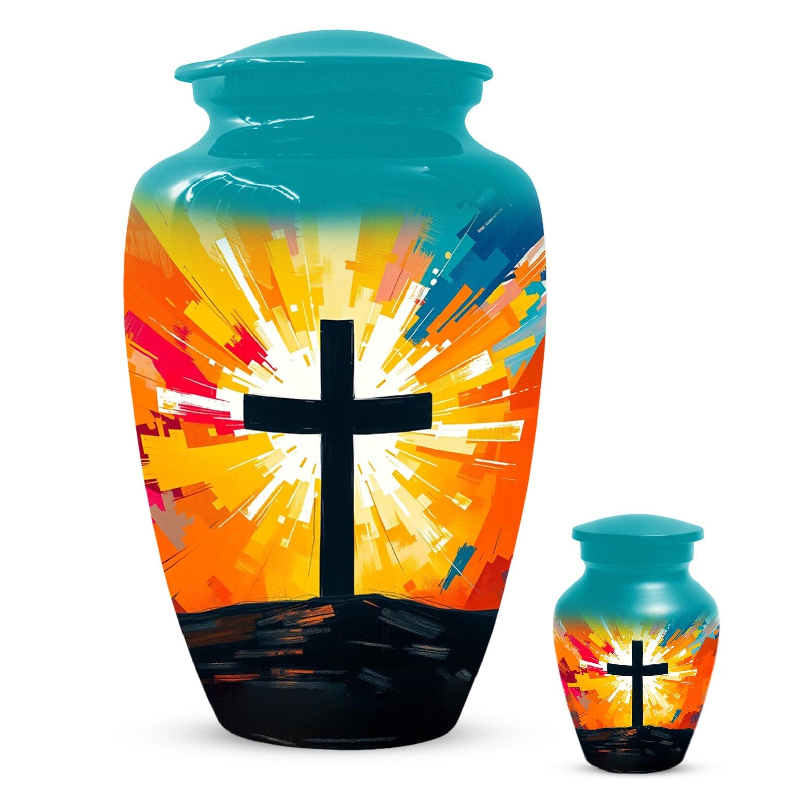 Celtic Cross Urn For Ashes | Religious Burial Cremation Urns For Adult Human Remains