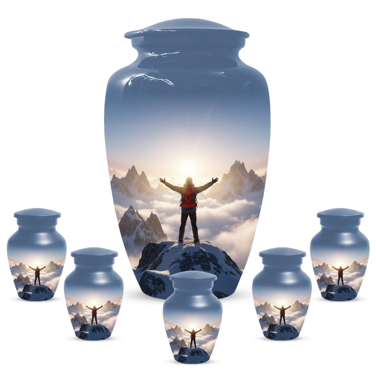 Hiking Urns For Adult Male | Mountain Cremation Urn for Human Ashes Cremains