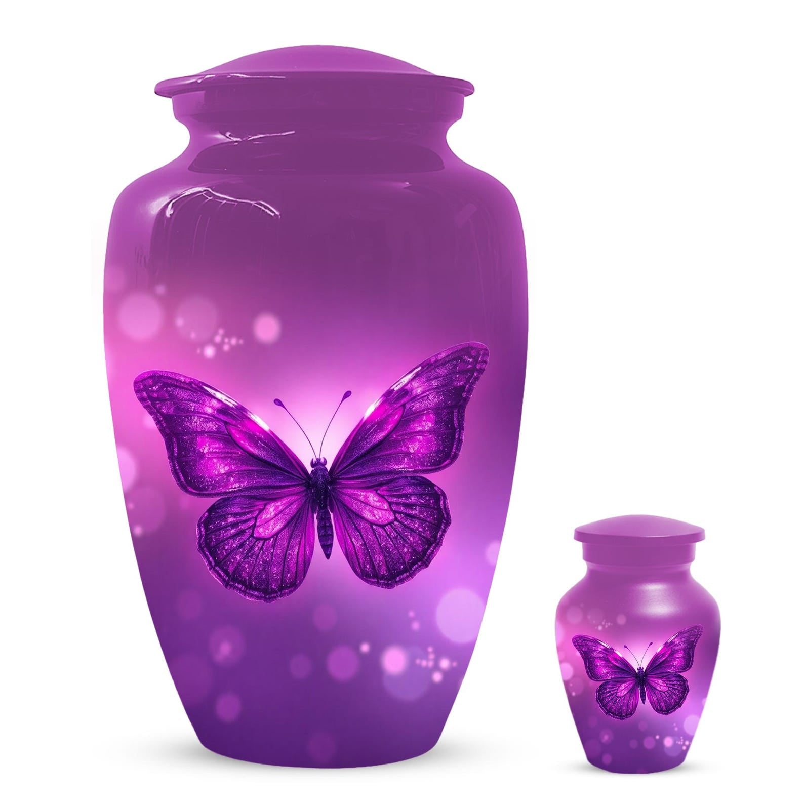 Pink Butterfly Urn for Mom - Pink Bird Urns For Adult Female Ashes