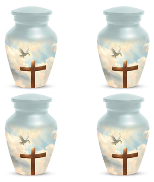 Dove Urn for Ashes - Celtic Cross Religious Urns For Adult Male & Female Ash