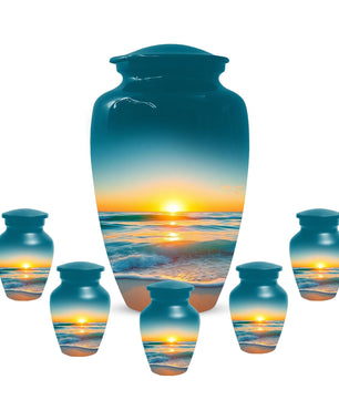 Flower Cremation Urns For Ashes - Wildflower Floral Urn For Male & Female