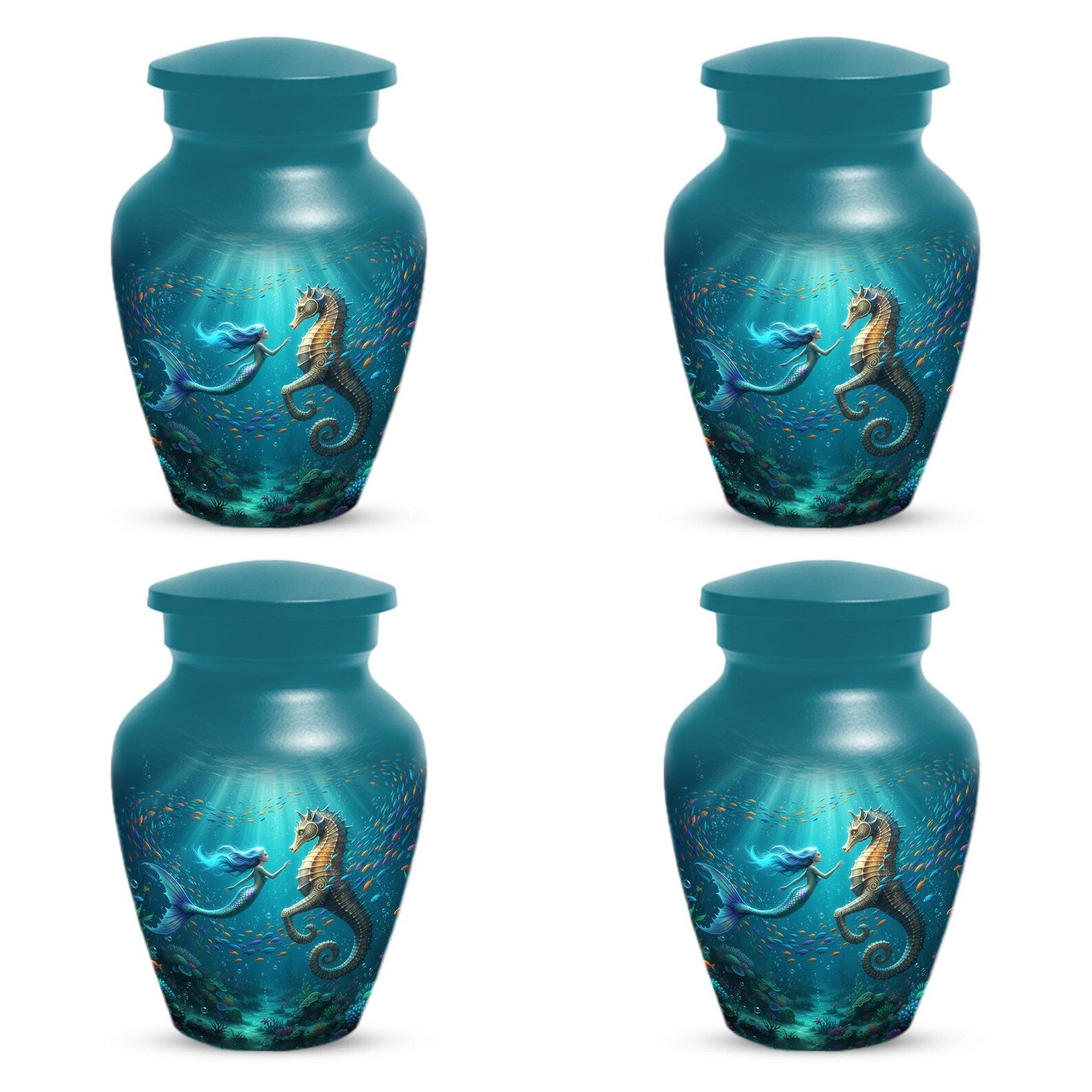 Mermaid Cremation Urn For Ashes Women | Ocean Keepsake Mini Urns For Female
