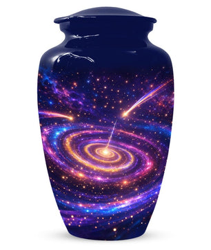 Galaxy Urn For Human Ashes - Blue Memorial Urns For Adult Male & Female