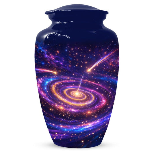 Galaxy Urn For Human Ashes - Blue Memorial Urns For Adult Male & Female