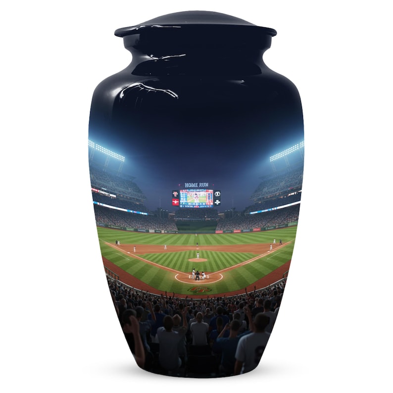 Baseball Urn for Dad, Stadium Ground Small Keepsake Cremation Urns For Male