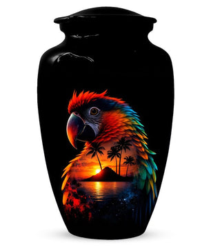 Parrot Urn For Human Ashes - Forest Artistic Urns For Adult Male and Female