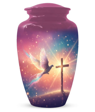 Dove Cremation Urn for Ashes - Cross Religious Urns For Male & Female Ash