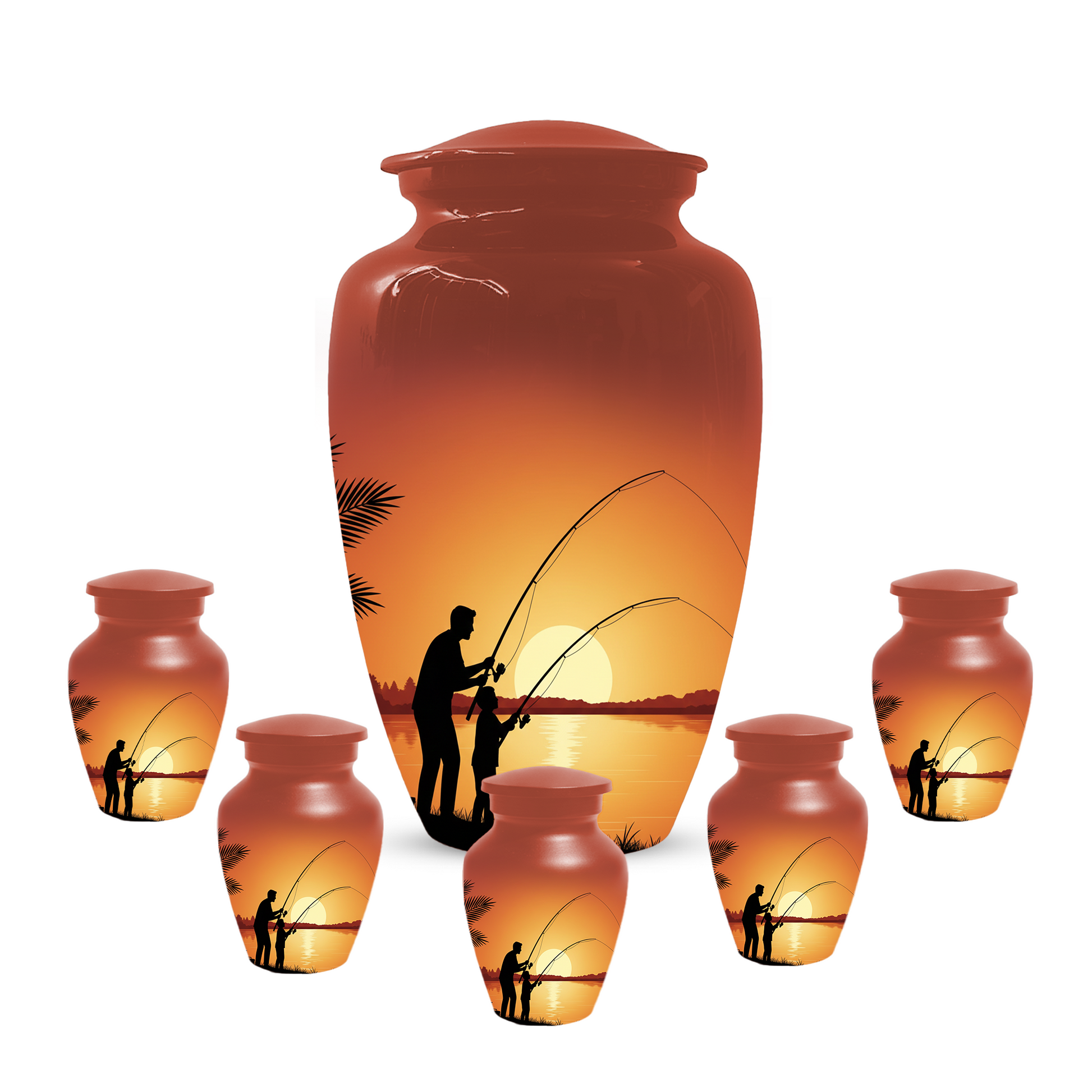 Fishing Urn for Dad, Gone Fishing Urn, Personalized Cremation Urn for Human Ashes