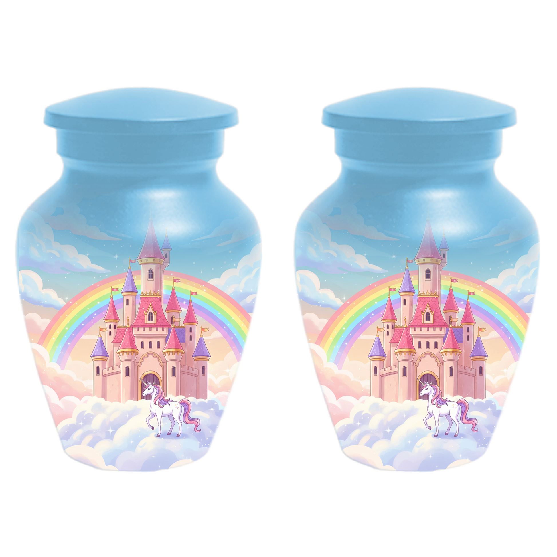 Unicorn Urn for Mom, Rainbow Cremation Urn, Custom Memorial Urn for Human Ashes,