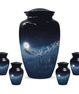Christmas Cremation Urn for Human Ashes | Adult Christmas Memorial Urn