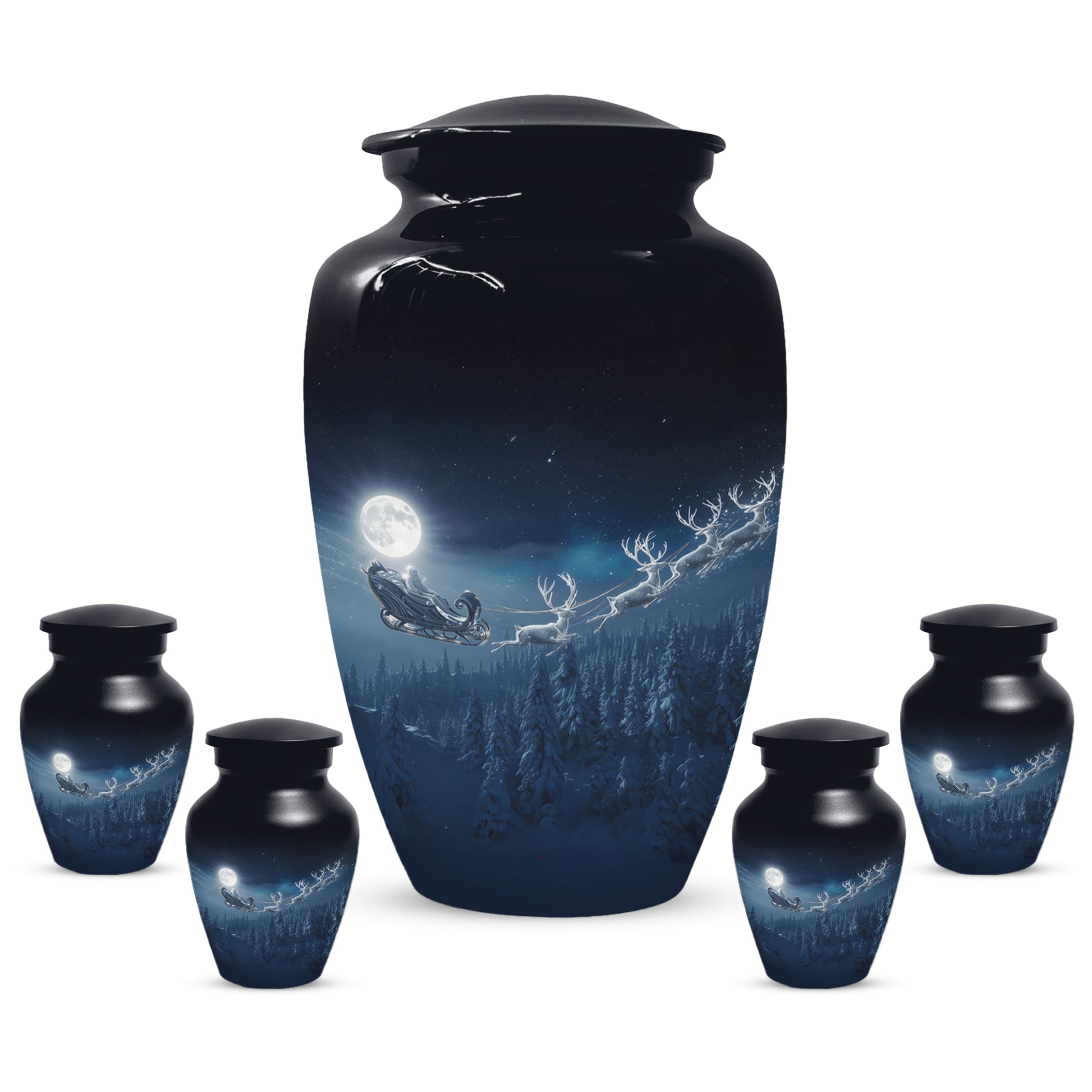 Christmas Cremation Urn for Human Ashes | Adult Christmas Memorial Urn