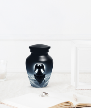 Personalized Angel Urn for Mom – Moonlight Guardian Angel Cremation Urn for Ashes