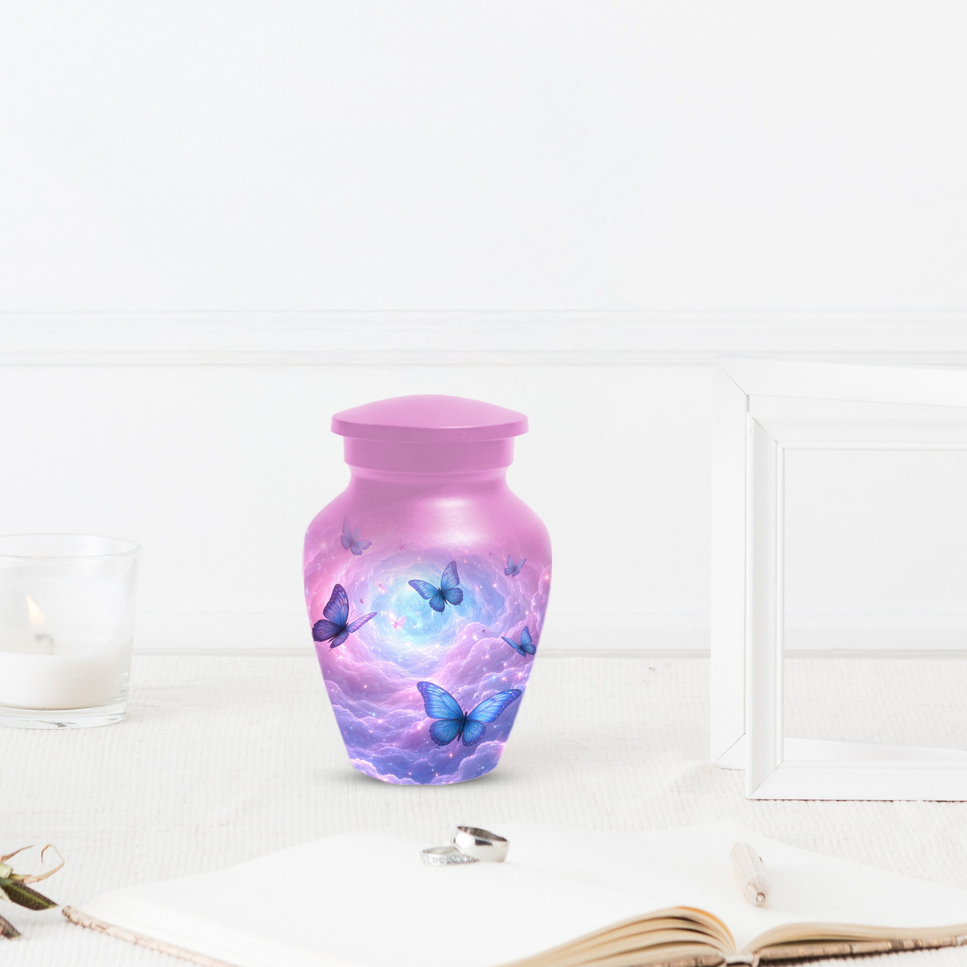 Butterfly Memorial Urn for Ashes, Custom Butterfly Cremation Urn