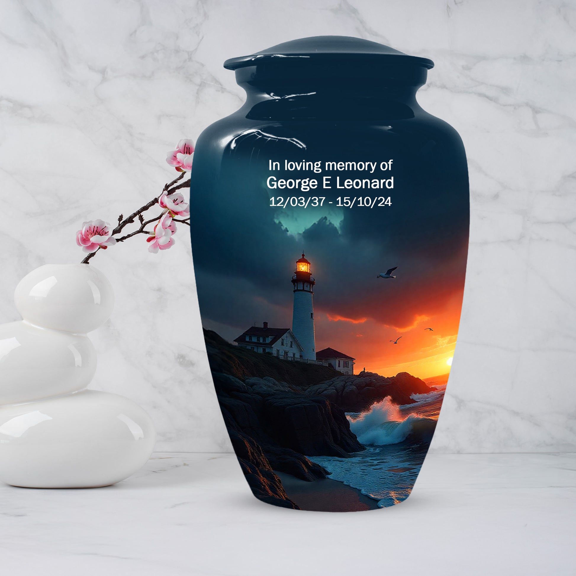 Lighthouse Urns for Dad – Personalized Urn for Dad |Cremation Urn Adult Male