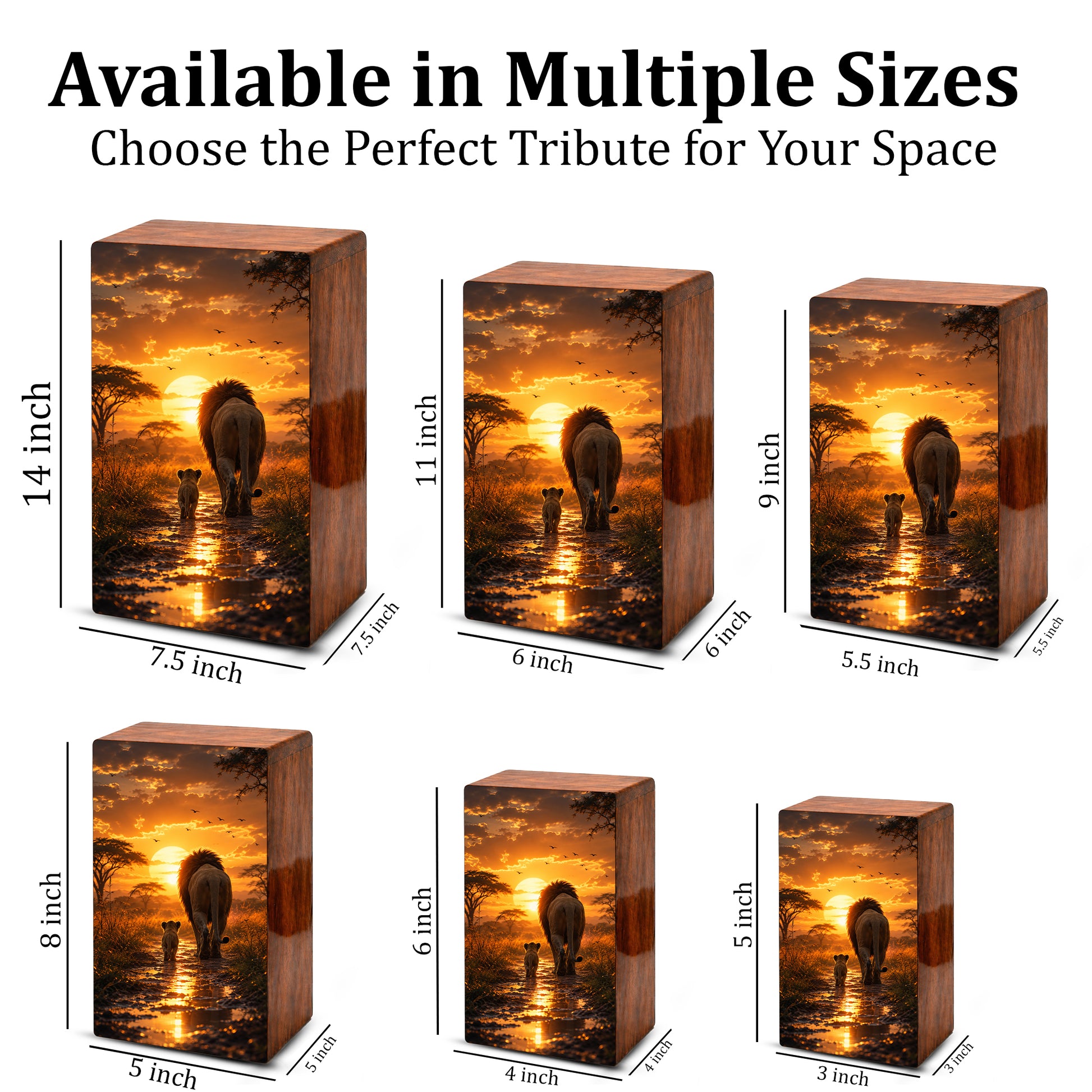 Lion Cremation Urn For Ashes Female - Animal Keepsake Urns For Mom and Dad