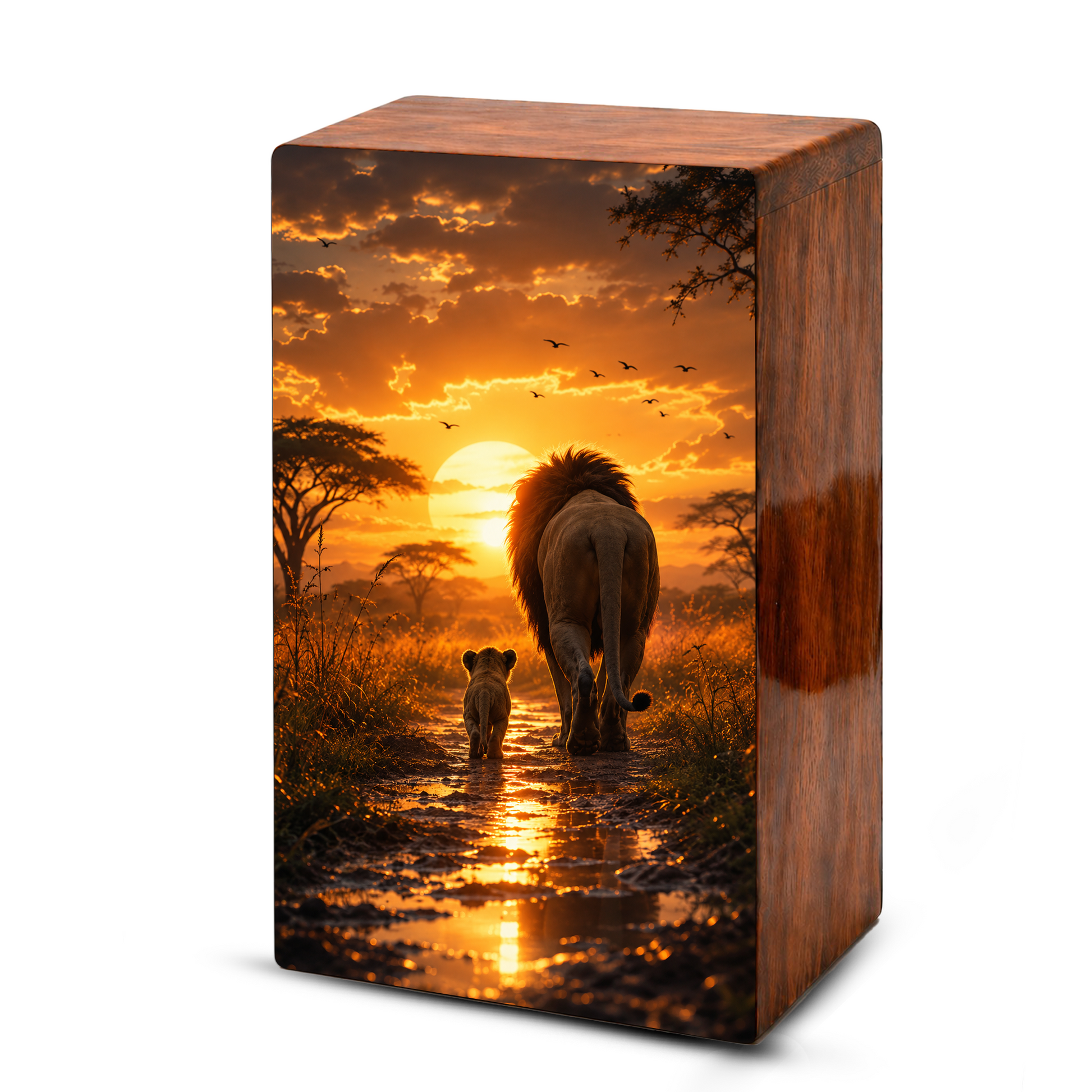Lion Cremation Urn For Ashes Female - Animal Keepsake Urns For Mom and Dad